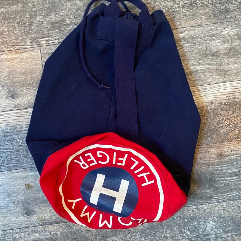 Tommy Hilfiger Canvas Shoulder Drawstring Bag - image 3